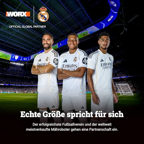 WORX Landroid Vision M550 WR205E – 550m² Mähroboter ohne Begrenzungskabel, KI Hindernisvermeidung, WLAN, Bluetooth, Igelschutz