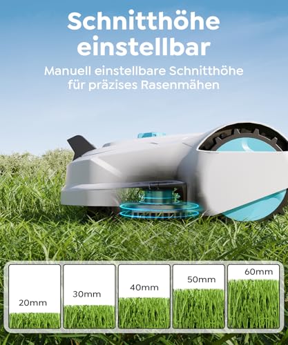 YARDCARE M800Plus Mähroboter – GPS & KI Vision, 800m², U-Modus, 150× Hinderniserkennung, Auto-Aufladung, App-Steuerung