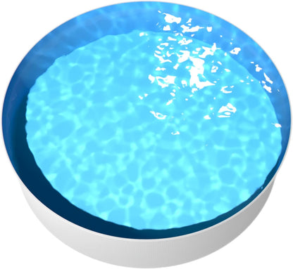 Steinbach Stahlwandpool New Splasher Secure – 011002 – Ø 350 x 90 m – Runder Pool in Weiß und blauer Innenfolie für bis zu 7.800 l Wasserinhalt – Mit Einhänge-Kartuschenfilteranlage und Leiter