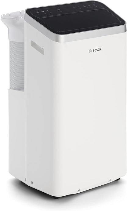 Bosch Cool 5100 Mobiles Klimagerät - 3-in-1 Klimaanlage, Luftentfeuchter, Ventilator - 3,4 kW für Räume bis zu 46 m² - Mit Auto-Modus, Silent-Modus & Sleep-Modus