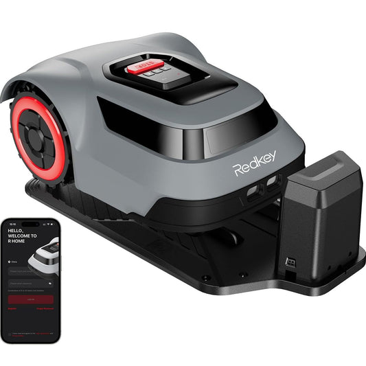 Redkey MGC500 Mähroboter – 800m², Begrenzungskabel, C-TOF Pfadplanung, 45% Steigung, App-Steuerung, Leise 57dB