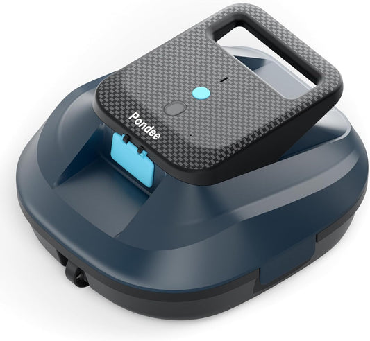 (2026 Neu) X2 Poolroboter Akku mit 200 Min Laufzeit, Kabelloser Poolsauger Auto-Parkfunktion, 3.3 h Schnellladung, für Aufstellpools & Ebene eingelassene Pools bis 120m², Blau