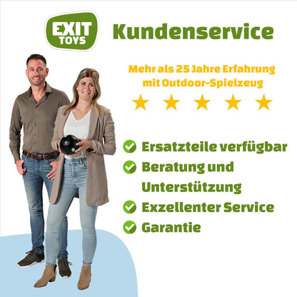 EXIT Toys Soft Grey Pool mit Multifunktionale Abdeckung - 300x200x65cm - Rechteckiger, Kompakter Rahmenpool mit Kartuschenfilterpumpe - Leicht Zugänglich - Für Sauberes und Warmes Poolwasser - Grau