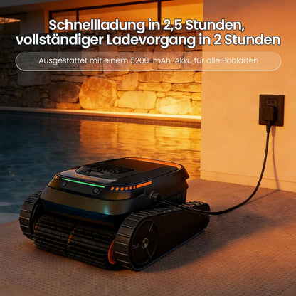 Pool-Royal Poolroboter PR10 Limited Design Edition Akku, Model 2026, Poolsauger, Autoparken und Wandklettern 3 Motoren 120 Minuten Batterielaufzeit für Schwimmbecken Boden, Wand, Wasserlinie