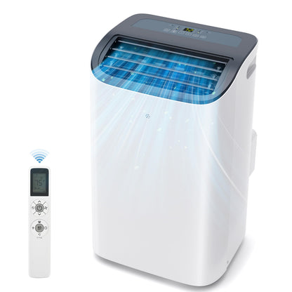 Mobile Klimaanlage 9000 BTU mit Abluftschlauch | 4-in-1 Mobiles Klimagerät | Leiser Betrieb <48 dB | Digitaldisplay + Fernbedienung | Fenster-Installationsset | 24h-Timer | Für Räume bis 25 m²