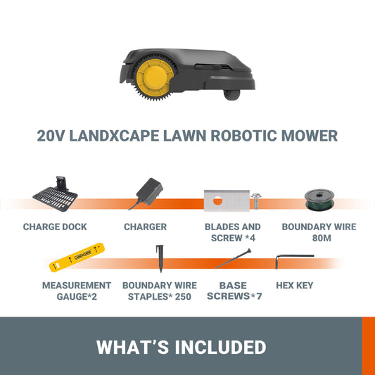 LANDXCAPE LX850 Mähroboter – 300m², 18V (20V Max), 3-Klingen Mulchsystem, Sicherheitssensor, Display, leise & zuverlässig