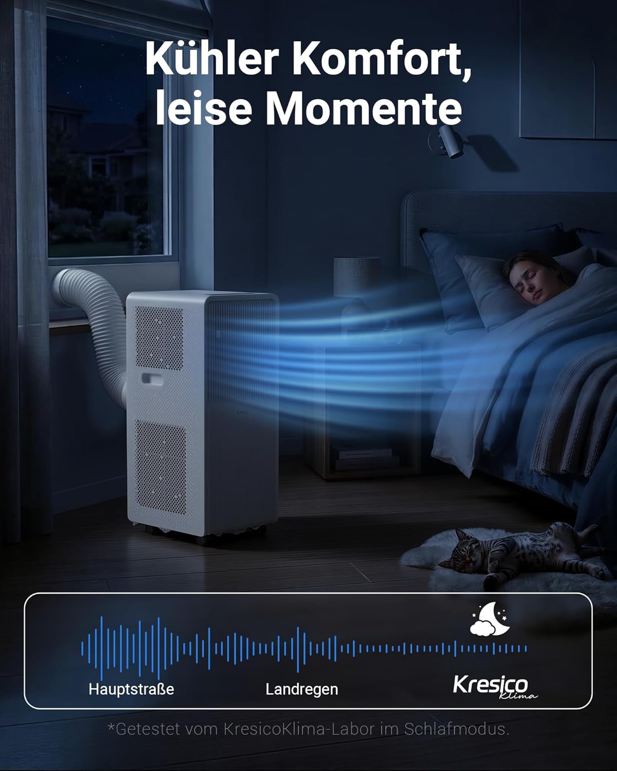 Mobile Klimaanlage 9000 BTU, Klimaanlage mobil mit Abluftschlauch, Mobiles Klimagerät mit Abluftschlauch für Räume bis zu 33m²/90m³, Klimagerät mit Timer, R290, weiß