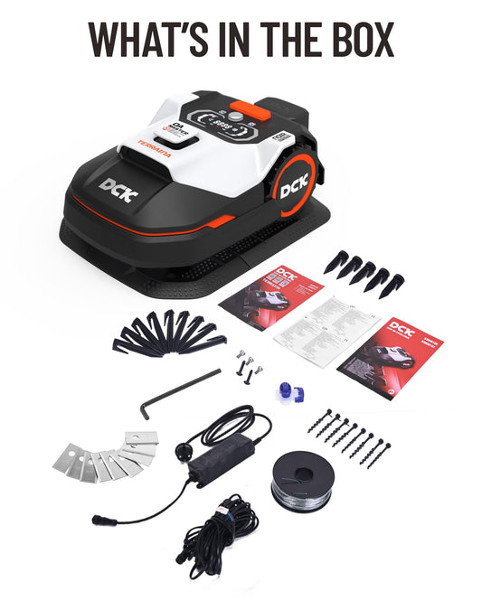 DCK KDRM107 Mähroboter – 1000m², 40% Steigung, LiDAR Hindernisvermeidung, App-Steuerung, Auto-Laden, Mehrzonen-Management