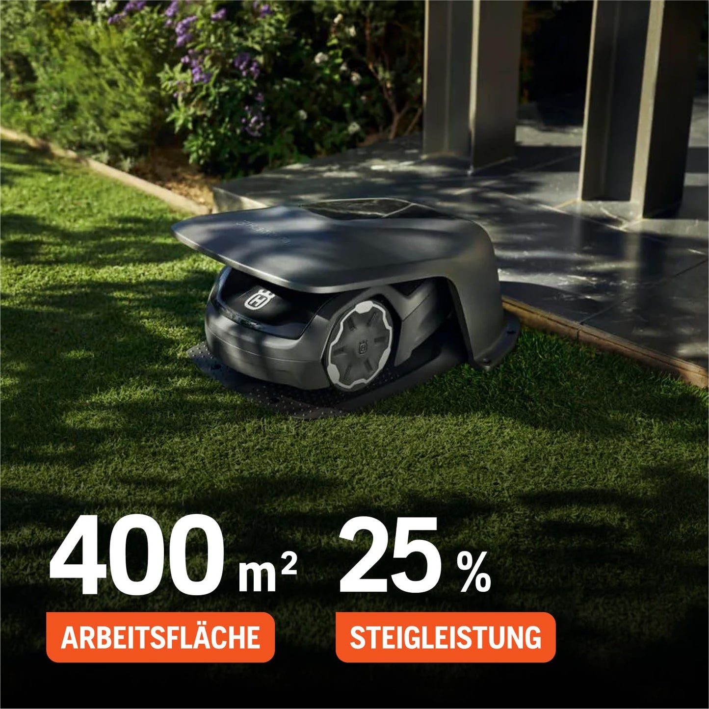 Husqvarna Automower Aspire R4 – Mähroboter für 400m², Akku, Connect App mit WLAN, Bluetooth & Sprachsteuerung, Installations-Kit