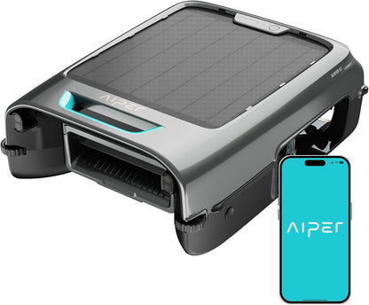 AIPER EcoSurfer S2 Solar Pool Skimmer Roboter, Poolroboter Akku mit App-Steuerung, 24/7 Oberflächenreinigung, Solar- & DC-Ladung, intelligente Hinderniserkennung, 150 µm Filter, OTA-Updates