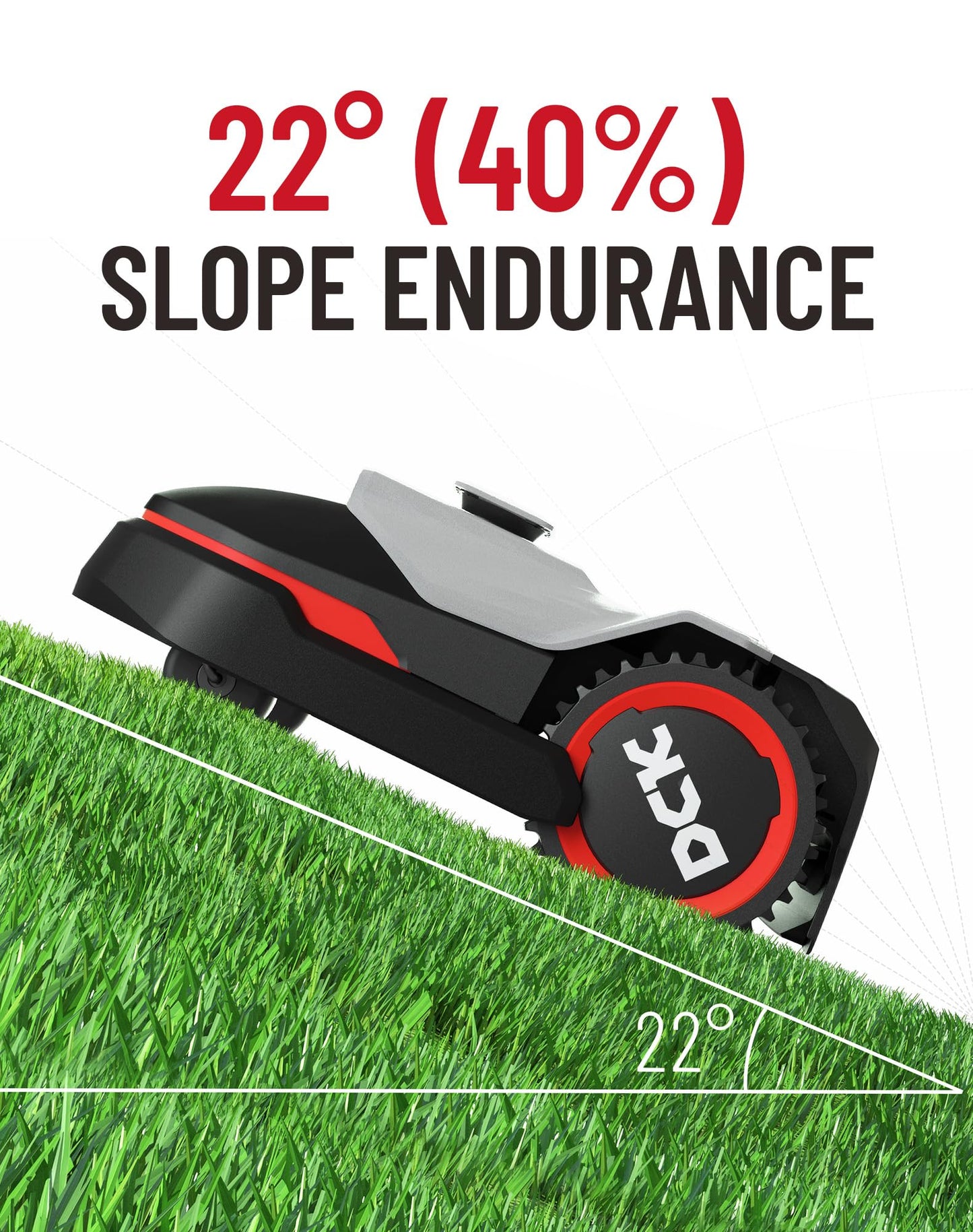 DCK KDRM107 Mähroboter – 1000m², 40% Steigung, LiDAR Hindernisvermeidung, App-Steuerung, Auto-Laden, Mehrzonen-Management