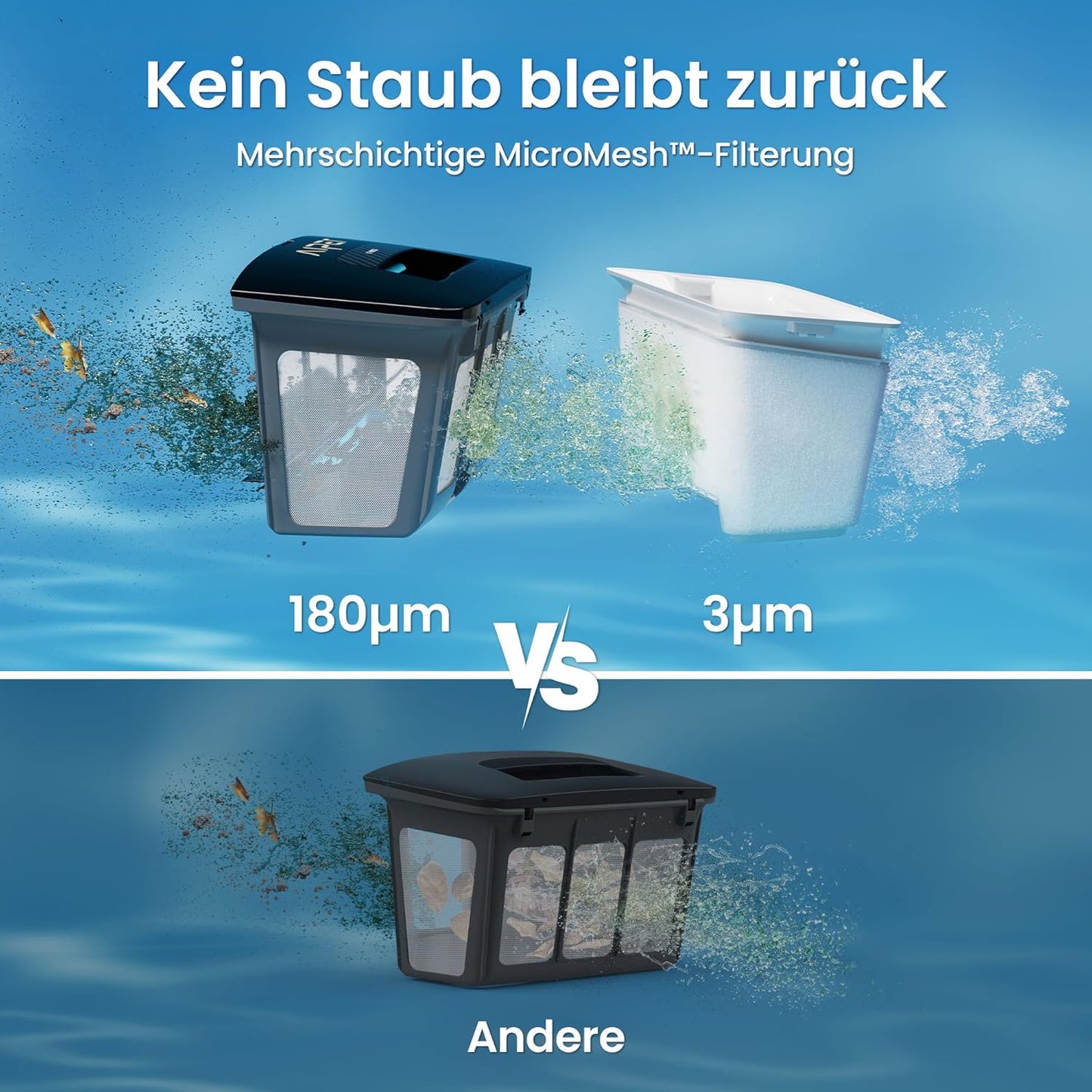 (2026 Neu) Aiper Scuba V3 Poolroboter Akku für Wand und Boden mit KI-Vision, Leichter Poolsauger, Leistungsstarke Saugleistung, 3 μm Filter, Wasserlinienreinigung, für Pools bis zu 200 m²