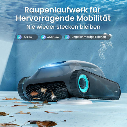 (2026 Upgrade) AIPER Scuba S1 Poolroboter Boden und Wand, Wasserlinienreinigung, Doppelfiltration, 240 Min Laufzeit, Intelligente Navigation, App-Steuerung & OTA-Updates für Einbau- und Aufstellpools