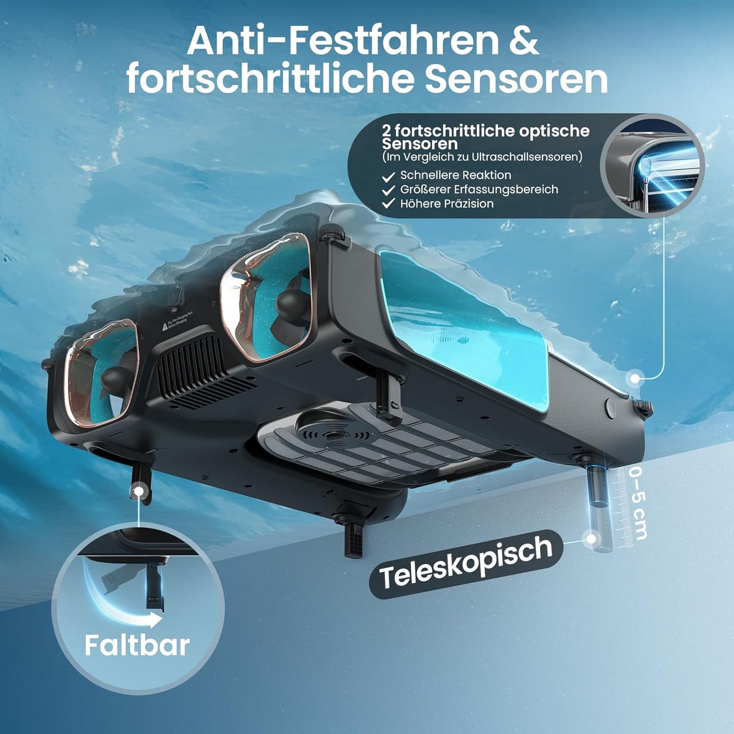 AIPER EcoSurfer S2 Solar Pool Skimmer Roboter, Poolroboter Akku mit App-Steuerung, 24/7 Oberflächenreinigung, Solar- & DC-Ladung, intelligente Hinderniserkennung, 150 µm Filter, OTA-Updates