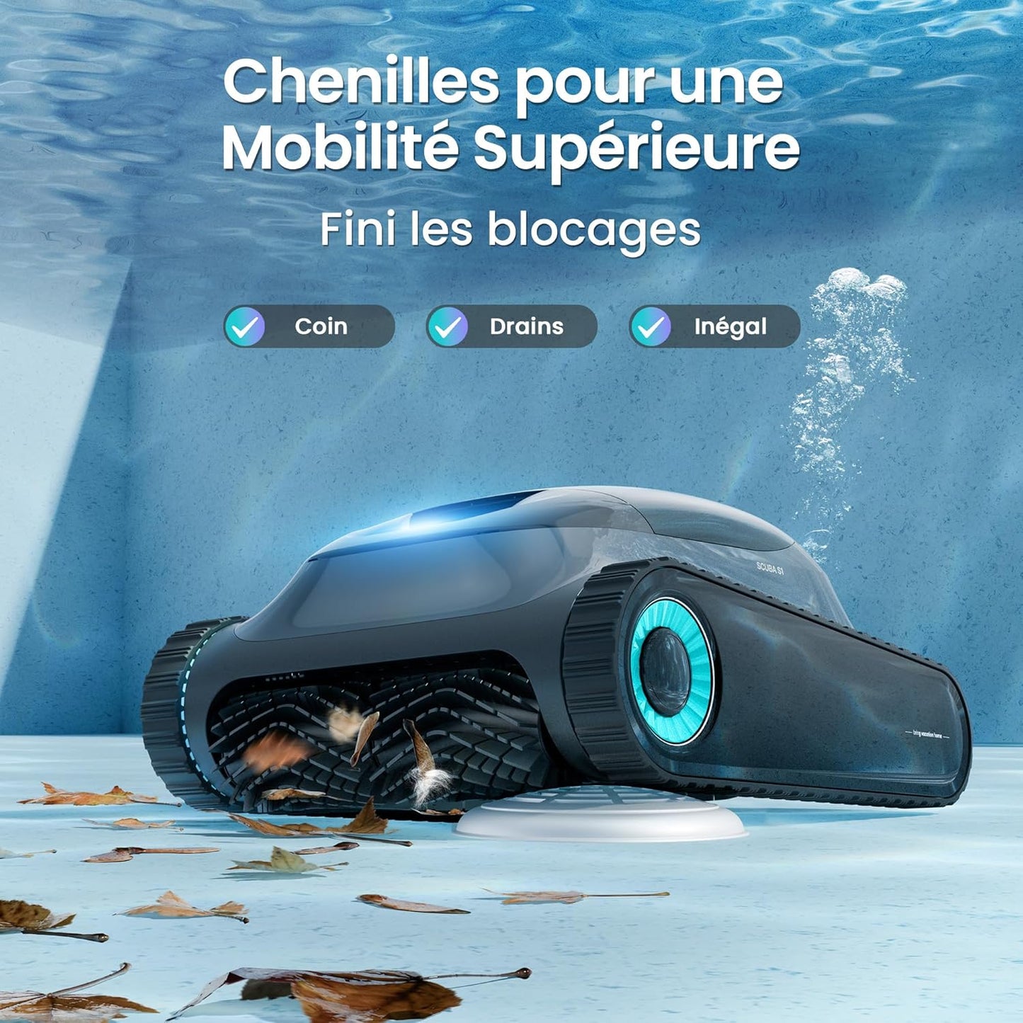 (2026 Upgrade) AIPER Scuba S1 Poolroboter Akku, 240 Min Laufzeit, Ultrafeinfiltration, Pool Bodensauger mit Wand- & Wasserlinienreinigung, App-Steuerung & OTA-Updates, Poolsauger für Pools bis zu 150㎡