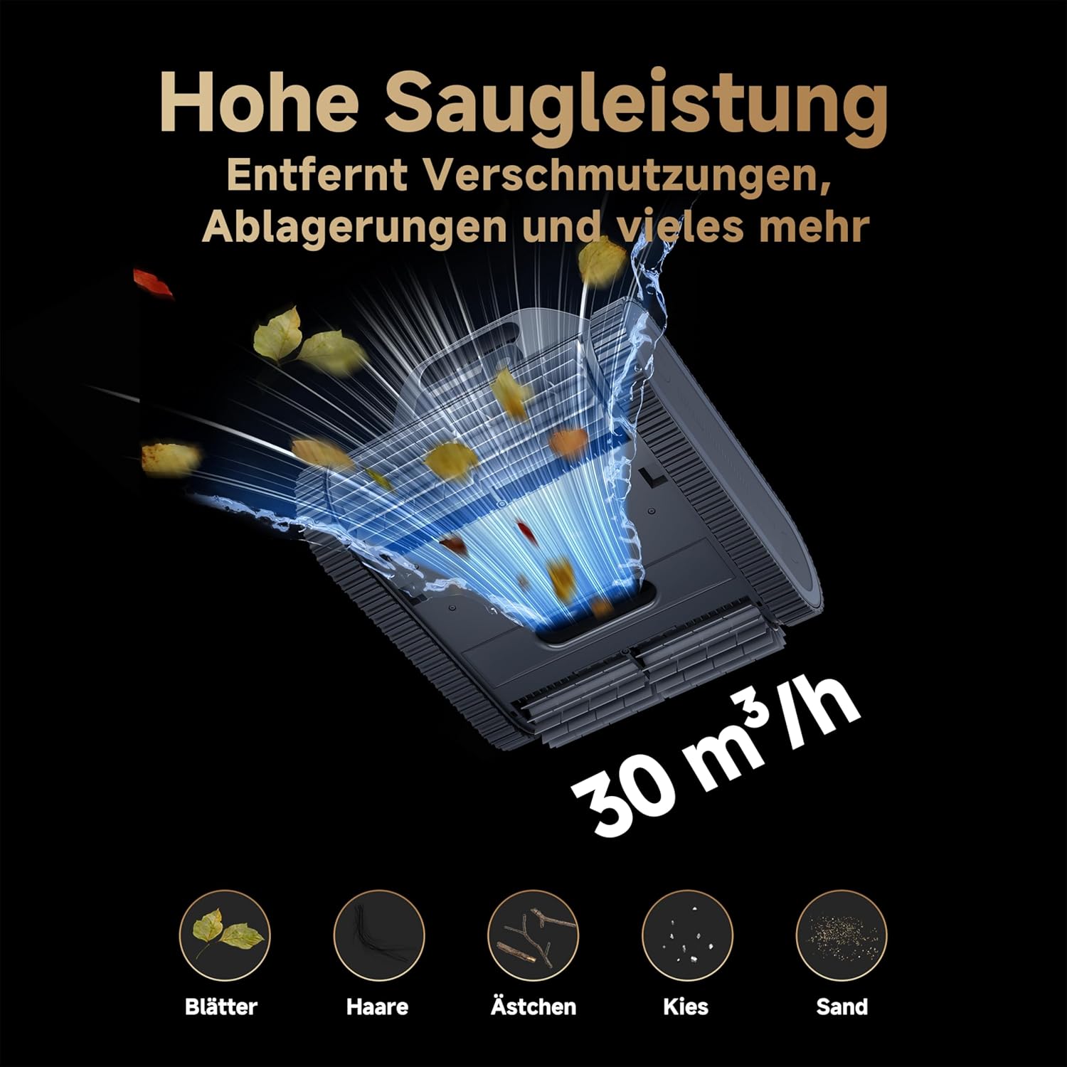 dreame Poolroboter Z1, Poolroboter Boden und Wand, 30,000 LPH, 240 Min. Akkulaufzeit, Hightech-Poolerkennung & Pfadplanung, für Pools bis 180 ㎡
