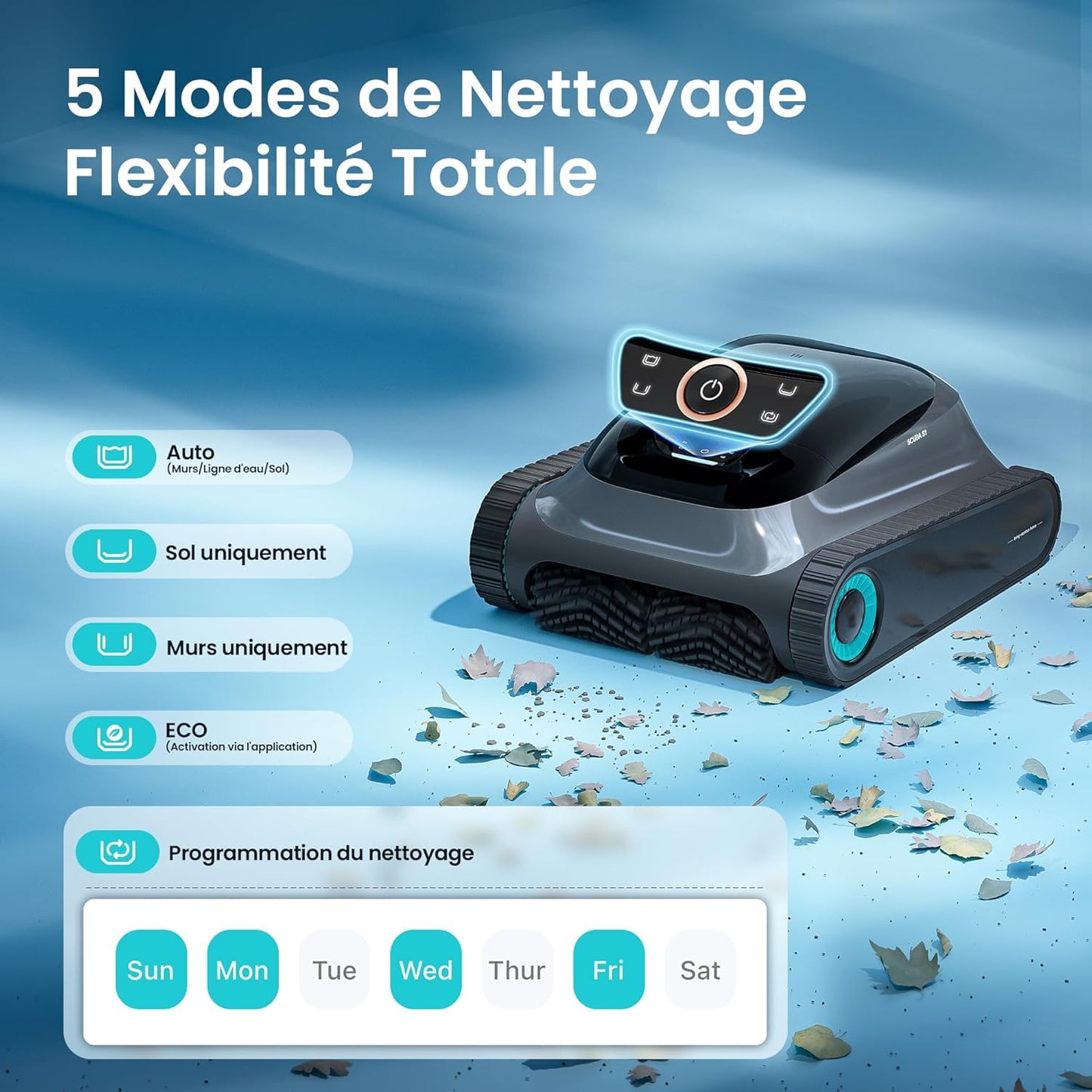 (2026 Upgrade) AIPER Scuba S1 Poolroboter Akku, 240 Min Laufzeit, Ultrafeinfiltration, Pool Bodensauger mit Wand- & Wasserlinienreinigung, App-Steuerung & OTA-Updates, Poolsauger für Pools bis zu 150㎡